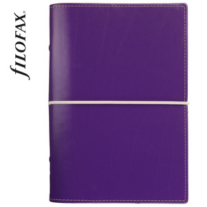 Filofax Domino Personal, bőrhatású műbőr, 137x190 mm, lila