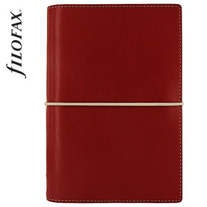 Filofax Domino Personal, bőrhatású műbőr, 137x190 mm, piros