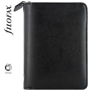 Filofax Pennybridge Pocket, bőrhatású, 119x155x32 mm, fekete