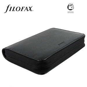 Filofax Pennybridge Pocket, bőrhatású, 119x155x32 mm, fekete