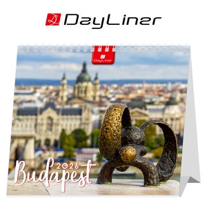Asztali naptár, BUDAPEST, álló, spirálos, 15x13 cm, 13 kép