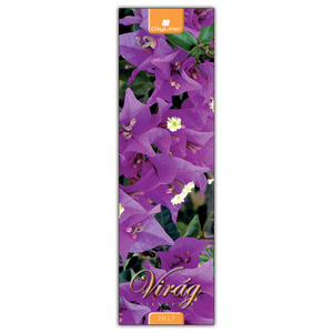 Falinaptár 11x36,6cm, spirálos Virág Csíknaptár, álló, 14 lapos