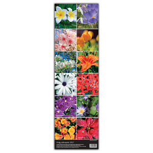Falinaptár 11x36,6cm, spirálos Virág Csíknaptár, álló, 14 lapos