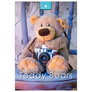 Falinaptár Teddy Bears B4, álló, 23x33 cm, spirálos, 14 lap, képes
