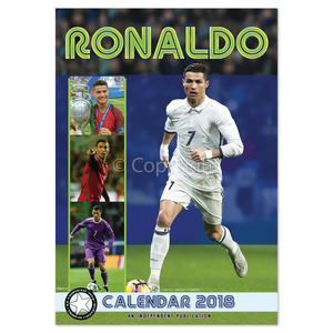 Falinaptár 29,7x42cm, spirálos Cristiano Ronaldo, álló, 14 lapos