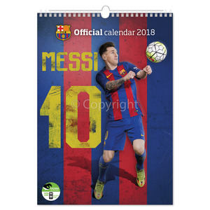 Falinaptár 29,7x42cm, spirálos Lionel Messi, álló, 14 lapos