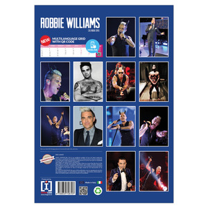Falinaptár ROBBIE WILLIAMS 29,7x42 cm, álló, spirálozott, 14 lapos