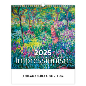Falinaptár Impressionism DAYLINER 30x30 cm, 14 lap, álló