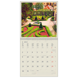 Falinaptár Gardens LP, álló, 30x30/30x60 cm, spirálos, 14 lap, képes