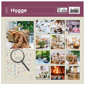Falinaptár Hygge LP, álló, 30x30/30x60 cm, spirálos, 14 lap, képes
