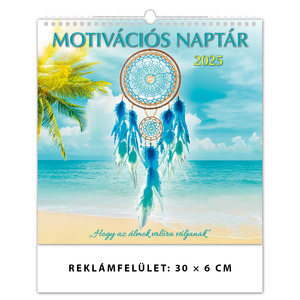 Falinaptár Motivációs naptár, 30x30/30x60 cm, spirálos, 14 lap, képes