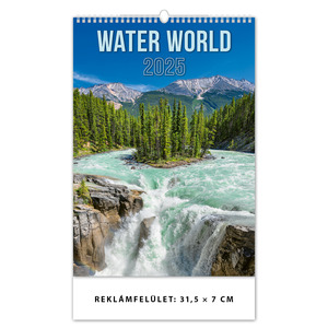 Falinaptár WATERWORLD, álló, 315x450 mm, spirálos, 14 lap, képes