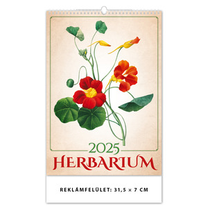 Falinaptár HERBARIUM, álló, 315x450 mm, spirálos, 14 lap, képes