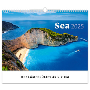Falinaptár SEA, fekvő, 315x450 mm, spirálos, 14 lap, képes