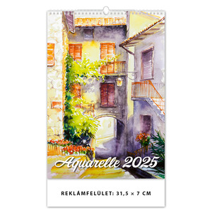 Falinaptár AQUARELLE, álló, 315x450 mm, spirálos, 14 lap, képes