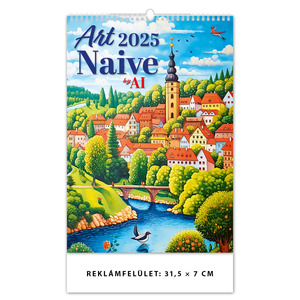 Falinaptár ART NAIVE, álló, 315x450 mm, spirálos, 14 lap, képes