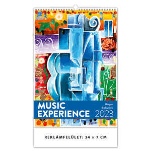 Falinaptár Music Experience, 340x485 mm, spirálos, 14 lap, képes