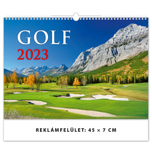 Falinaptár Golf, fekvő, 450x315 mm, spirálos, 14 lap, képes