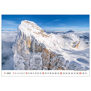 Falinaptár Alps, fekvő, 450x315 mm, spirálos, 14 lap, képes