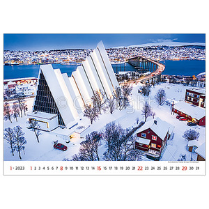 Falinaptár Modern Architecture 450x315 mm, spirálos, 14 lap, képes