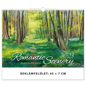 Falinaptár Romantic Scenery, 450x315 mm, spirálos, 14 lap, képes