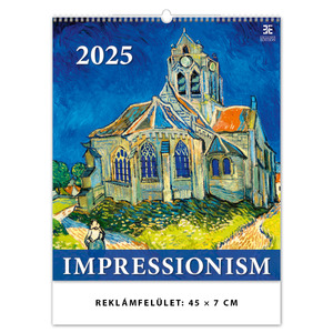 Falinaptár IMPRESSIONISM, 450x520 mm, spirálos, 14 lap, képes