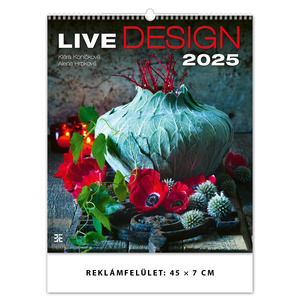 Falinaptár LIVE DESIGN, 450x520 mm, spirálos, 14 lap, képes