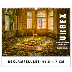 Falinaptár Urbex forgotten place, 485x340 cm, spirálos, 14 lap