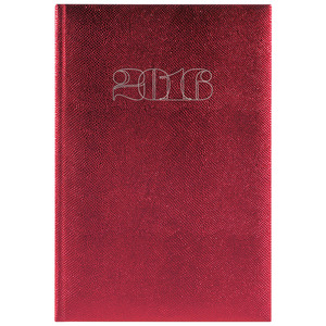 Agenda A5 CHAMELEON bordó napi, fehér belív, 150x210mm, 352 oldal,