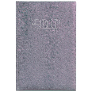 Agenda A5 CHAMELEON ezüst heti, fehér belív, 150x210mm, 144 oldal,
