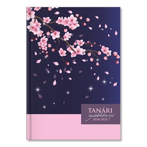 Tanári zsebnaptár A5, GRS, 2024-2025, papírborító, Sakura