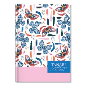 Tanári zsebnaptár A5, GRS, 2024-2025, papírborító, Butterfly