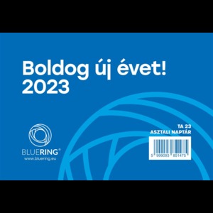 Asztali naptár 23TA, 2023. év! álló, heti, hátlap nélkül, 54 lap, fehér