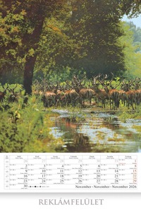Falinaptár, Vadász a Kárpát- -Medencében, álló, 33x46 cm, spirálozó
