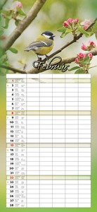 Falinaptár 22x48 cm, álló, Családi 2026.