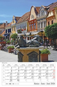 Falinaptár, Országjáró 2026, álló, 21x32 cm, spirálos