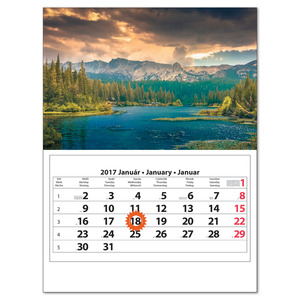 Speditőr naptár 1 tömb/1 havi, képes fejrészzel 330x440mm