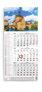Speditőr naptár 1 tömb/3 havi, TopTimer T077-004, Kastély fej