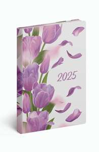 Zsebnaptár B6, álló REALSYSTEM Fiestina, heti, 3D-lakkos, TULIPÁN