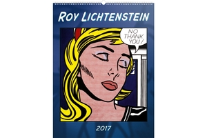 Falinaptár Roy Lichtenstein REALSYSTEM 6086-RL 48x64cm, ikerspirálos