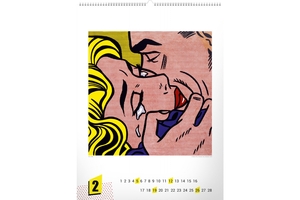 Falinaptár Roy Lichtenstein REALSYSTEM 6086-RL 48x64cm, ikerspirálos