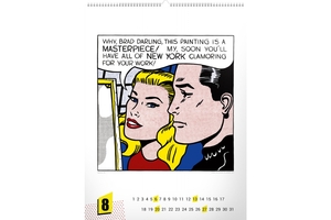 Falinaptár Roy Lichtenstein REALSYSTEM 6086-RL 48x64cm, ikerspirálos