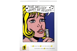 Falinaptár Roy Lichtenstein REALSYSTEM 6086-RL 48x64cm, ikerspirálos
