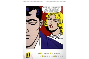 Falinaptár Roy Lichtenstein REALSYSTEM 6086-RL 48x64cm, ikerspirálos