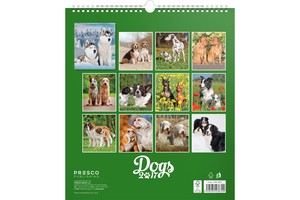 Falinaptár Dogs 30x34cm REALSYSTEM 6087-DO képes, ikerspirálos