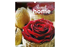 Falinaptár Sweet home 30x34cm REALSYSTEM 6087-SH képes, 14 lapos