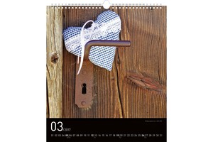 Falinaptár Sweet home 30x34cm REALSYSTEM 6087-SH képes, 14 lapos