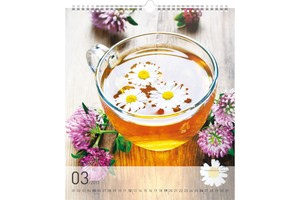 Falinaptár Tea 30x34cm REALSYSTEM 6087-TE képes, 14 lapos