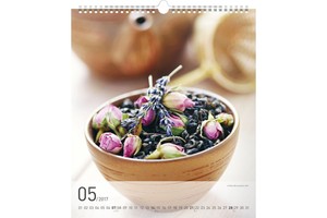 Falinaptár Tea 30x34cm REALSYSTEM 6087-TE képes, 14 lapos