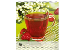 Falinaptár Tea 30x34cm REALSYSTEM 6087-TE képes, 14 lapos